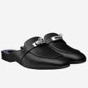 Hermes Oz Mules In Black Calfskin JM194vA83
