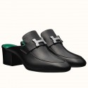 Hermes Paradis Mules In Black Calfskin JM1155jq27