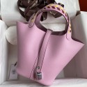Hermes Picotin Lock 18 Tressage De Cuir Bag in Mauve Sylvestre Epsom Calfskin JM1171Sy67