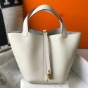 Hermes Picotin Lock 22 Bag In Beton Clemence Leather JM226nF79