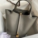 Hermes Picotin Lock 22 Handmade Bag in Etain Clemence Leather JM1961NG76