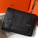 Hermes Steve 35 Messenger Bag In Black Clemence Calfskin JM210Hv51