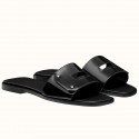 Hermes View Sandals In Black Patent leather JM1664WY31
