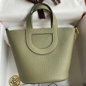 High Quality Replica Hermes In The Loop 18 Handmade Bag in Sauge Clemence Leatherther JM971Mj59