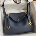 Hot Replica Hermes Lindy 30 Handmade Bag In Blue Nuit Clemence Leather JM1670qd52