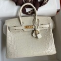 Imitation Hermes Birkin 25 Retourne Handmade Bag In Beton Matte Alligator Leather JM88hw36