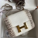 Imitation Hermes Constance 18 Handmade Bag In Himalaya Crocodile Niloticus Skin JM875qe74