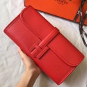 Imitation Hermes Jige Elan 29 Clutch In Red Epsom Leather JM517QA81