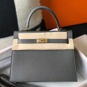Imitation Hermes Kelly 25cm Sellier Bag In Ardoise Epsom Leather JM196vq24