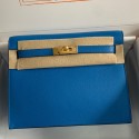 Imitation Hermes Kelly Danse II Bag In Blue Hydra Evercolor Calfskin JM1041NC66