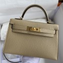 Imitation Hermes Kelly Mini II Sellier Handmade Bag In Trench Chevre Mysore Leather JM357bO20