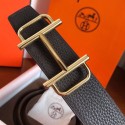 Imitation Hermes Royal 38MM Reversible Belt In Cafe Clemence Leather JM1777fM13