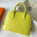 Knockoff Hermes Bolide 1923 25 Handmade Bag In Lime Epsom Calfskin JM1315aP53