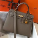 Knockoff Hermes Kelly 25cm Sellier Bag In Taupe Epsom Leather JM1920cL56