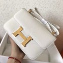 Knockoff High Quality Hermes Constance 24 Handmade Bag In White Epsom Leather JM988PP96