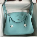 Replica Best Quality Hermes Lindy 30 Handmade Bag In Blue Atoll Clemence Leather JM455wU18