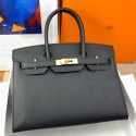 Replica Hermes Birkin 30 Sellier Handmade Bag In Black Epsom Calfskin JM973Jh90