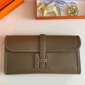 Replica Hermes Jige Elan 29 Clutch Bag In Taupe Swift Calfskin JM1867Jh90