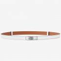 Replica Hermes Kelly 18 Belt In White Epsom Leather JM864BH97