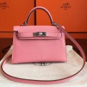 Replica Hermes Kelly Mini II Handmade Bag In Rose Confetti Epsom Leather JM1190BV51