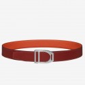 Top Hermes Etrier Buckle Belt & Orange Clemence 32 MM Strap JM952EW49