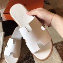 Top Hermes Izmir Sandals In White Epsom Leather JM648mg19