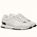 Top Hermes Men's Trail Sneakers In White Calfskin Leather JM1887He97