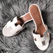 AAA Hermes Oasis Sandals In White Epsom Leather JM83DY28