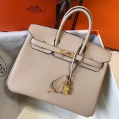 AAAAA Hermes Birkin 25cm Bag In Beige Clemence Leather GHW JM61np74