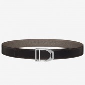 Best Quality Hermes Etrier Buckle Belt & Taupe Clemence 32 MM Strap JM306nV25