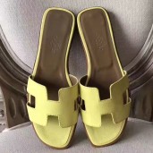 Copy Best Quality Hermes Oran Sandals In Soufre Epsom Leather JM1653cE98