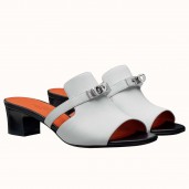 Copy Hermes Candy 40mm Sandals In White Calfskin JM741ex34