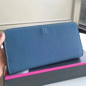 Fake Hermes Blue Jean Azap Zipped Wallet JM1148Lm57