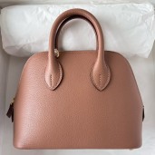 Fake Hermes Bolide 1923 Mini Handmade Bag In Quebracho Chevre Mysore Leather JM1884SS84
