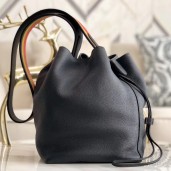 Fake Hermes Licol 17cm Bag In Black Evercolor Calfskin JM751kU69