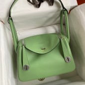 Fake Hermes Lindy 26 Handmade Bag In Vert Cypres Swift Calfskin JM503Bp55