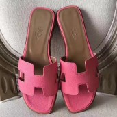 Fake Hermes Oran Sandals In Rose Confetti Epsom Leather JM2040fJ59