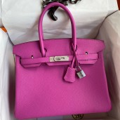 Hermes Birkin 30 Retourne Handmade Bag In Magnolia Clemence Leather JM1597NL80