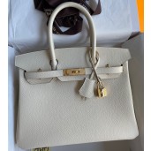 Hermes Birkin 30 Retourne Handmade Bag In Nata Clemence Leather JM939Qv86