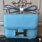 Hermes Blue Atoll Constance MM 24cm Epsom Leather Bag JM1512yH13