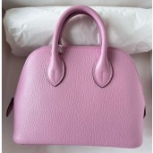 Hermes Bolide 1923 Mini Handmade Bag In Mauve Sylvestre Chevre Mysore Leather JM1245Ym74