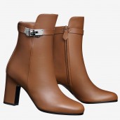 Hermes Brown Joueuse Ankle Boots JM1046QT69