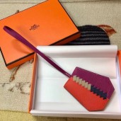 Hermes Clochette Cles Grand Tressage Charm In Orange/Purple JM643dW15
