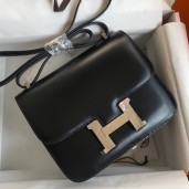 Hermes Constance 18 Handmade Bag In Black Box Calf Leather JM1981io40