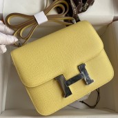 Hermes Constance 18 Handmade Bag In Jaune Poussin Epsom Calfskin JM208zp53