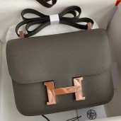 Hermes Constance 24 Handmade Bag In Etain Epsom Calfskin JM2060kv47