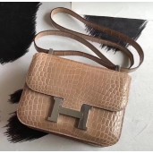 Hermes Constance 24 Handmade Bag In Poussiere Niloticus Crocodile JM1001NL80