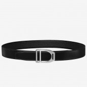 Hermes Etrier Buckle Belt & Black Clemence 32 MM Strap JM965Wj24