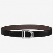Hermes Etrier Buckle Belt & Chocolate Clemence 32 MM Strap JM1559OO68