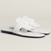 Hermes Galerie Sandals In White Calfskin JM1616dV68